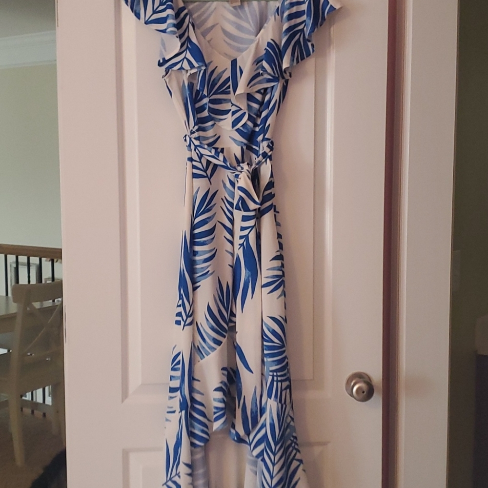 Tropical High-Low Dress
